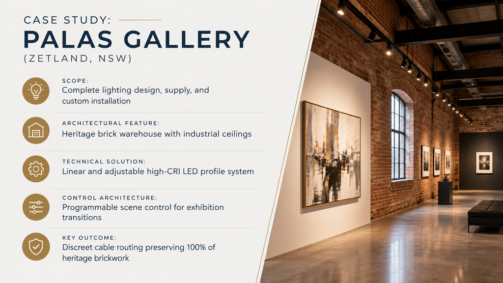 design and constructional. Case Study in Precision PALAS Gallery, Zetland
